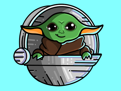 Christmas baby yoda by natalie on