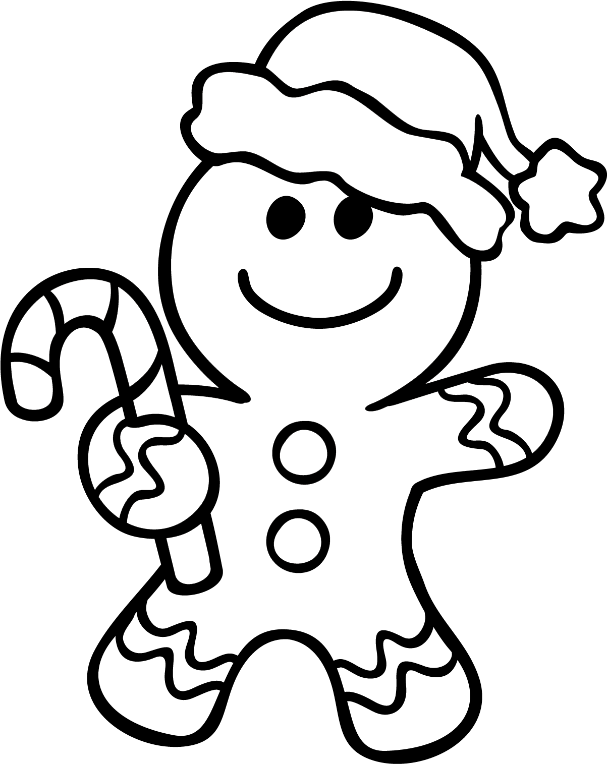 Download gingerbread man outline