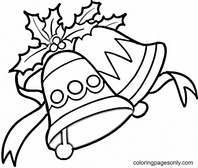 Christmas bells coloring pages printable for free download