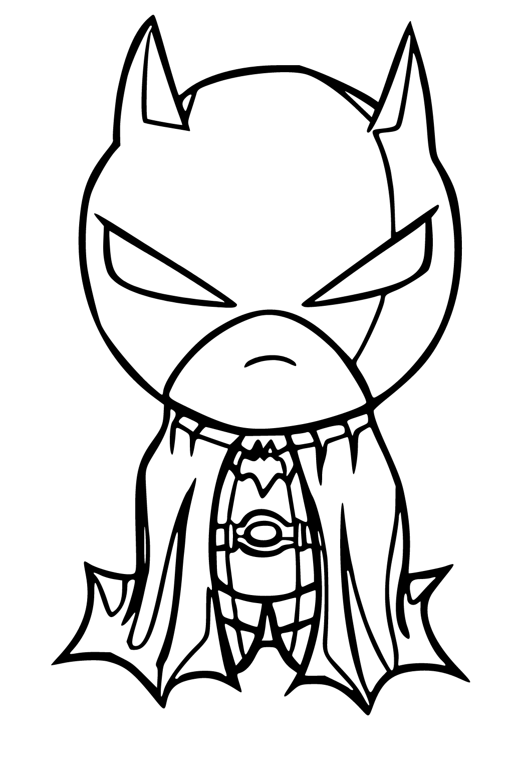 Free printable batman cute coloring page for adults and kids