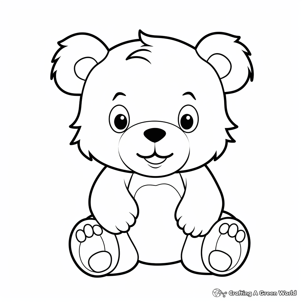 B is for bear coloring pages