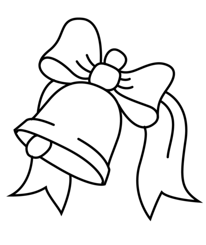 Chistmas jingle bell coloring page free printable coloring pages