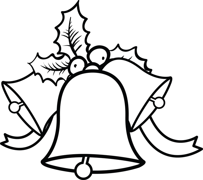 Christmas bell to color