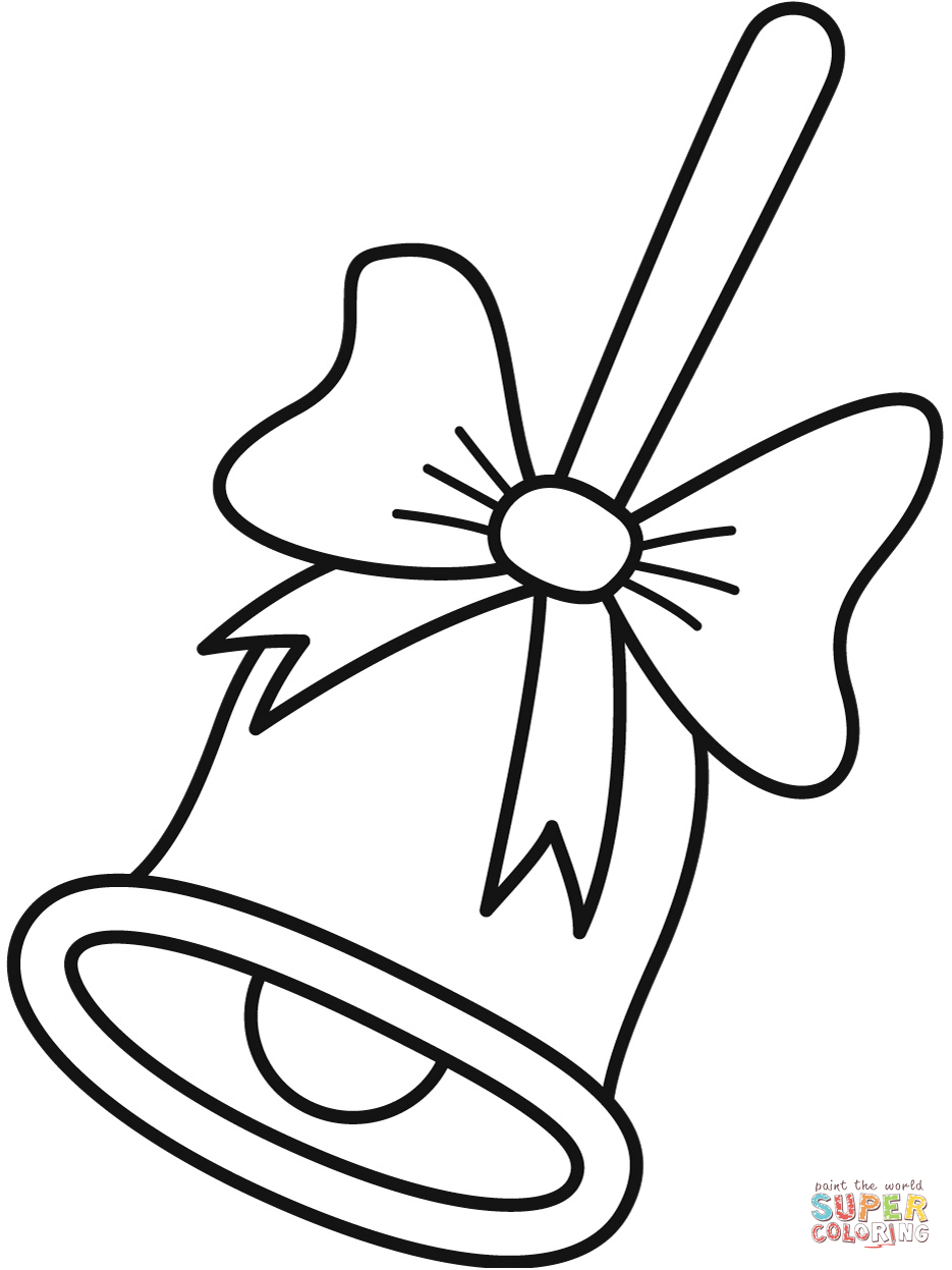 School bell coloring page free printable coloring pages