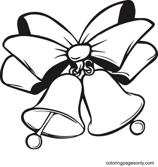 Simple christmas bells coloring page