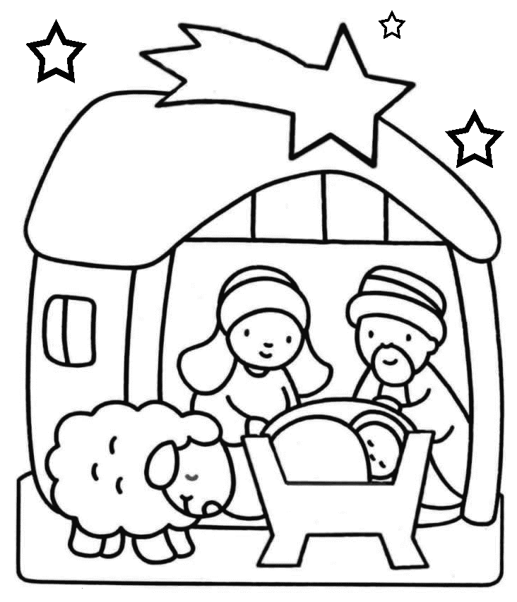 Free printable nativity coloring pages for kids