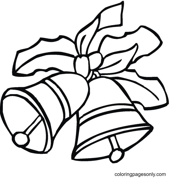 Christmas bells coloring pages printable for free download