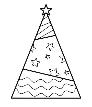 Premium vector christmas coloring book or page for kids christmas tree black and white vector illustration