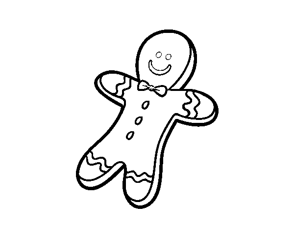 A christmas cookie coloring page