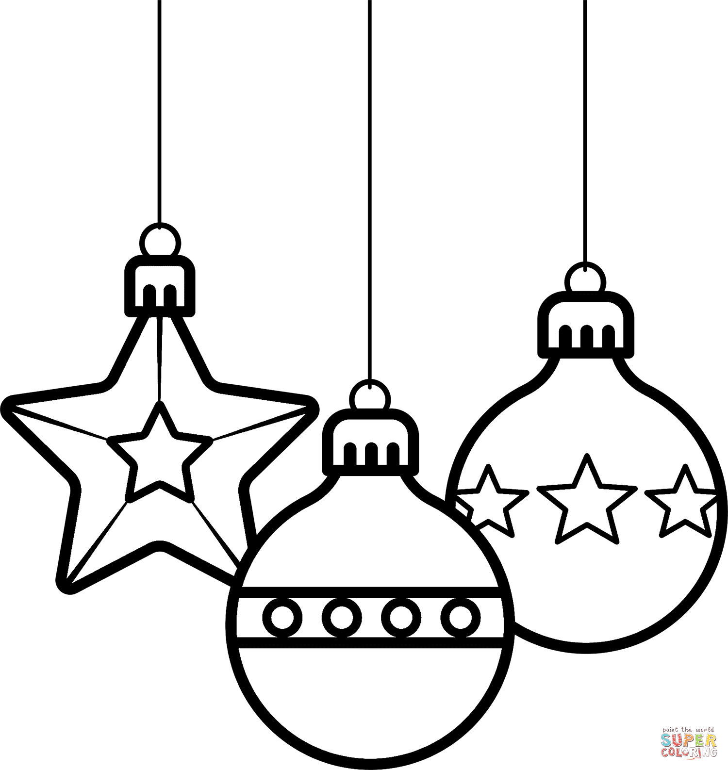 Christmas ornament coloring page free printable coloring pages