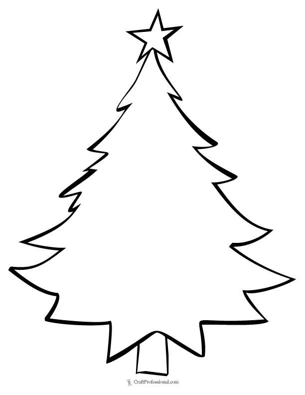 Printable christmas tree coloring pages