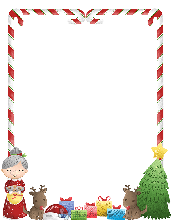 Printable mrs claus page border