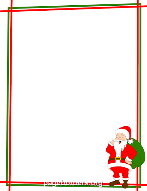 Santa claus border clip art page border and vector graphics cadre photo noel cadres de noãl papier de noãl