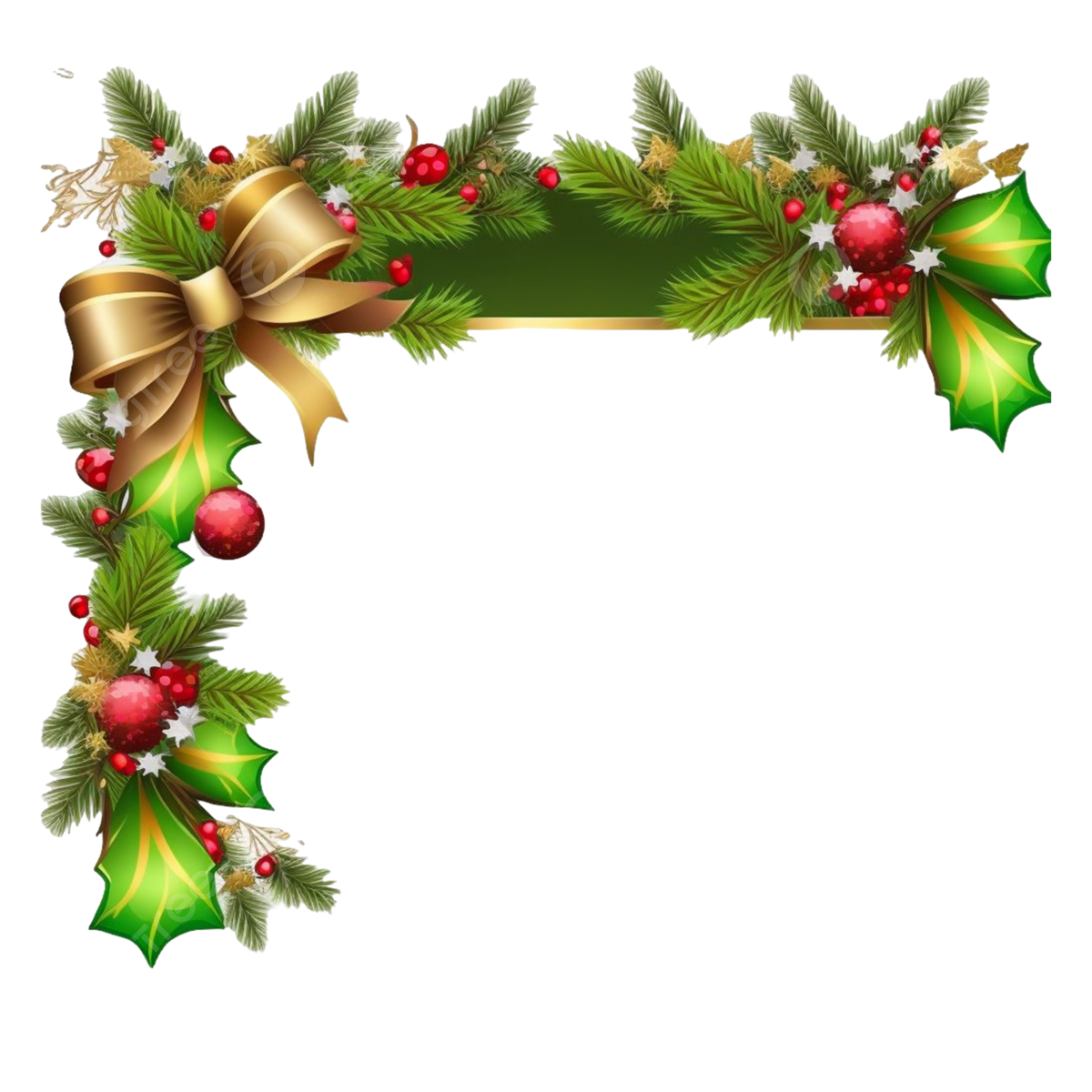 Green christmas corner christmas corner christmas christmas border png transparent clipart image and psd file for free download