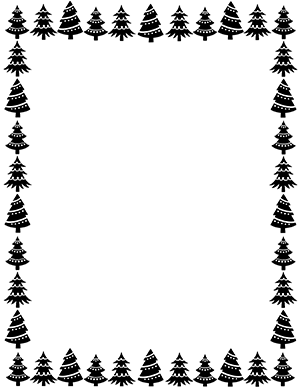 Free printable christmas page borders