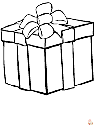 Gift box coloring pages