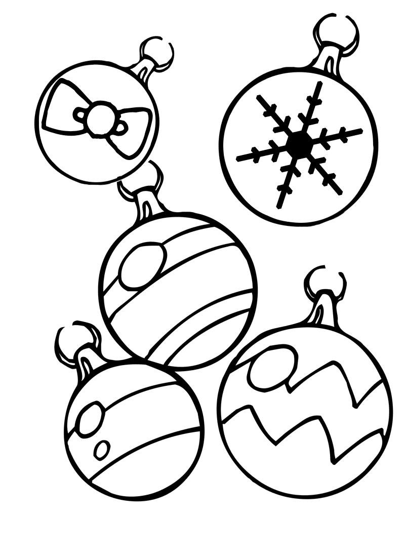 Christmas ornament coloring pages