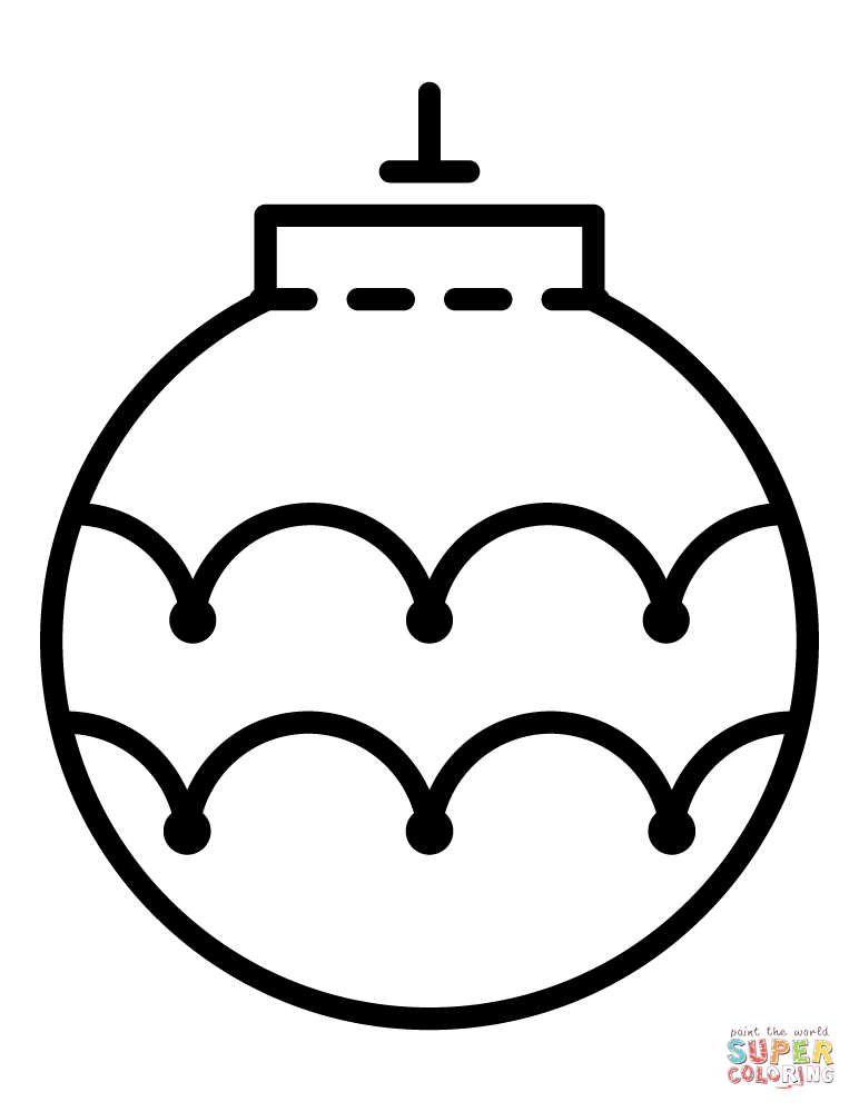 Christmas decoration bulb coloring page free printable coloring pages