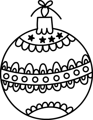 Christmas ornament coloring page free printable coloring pages