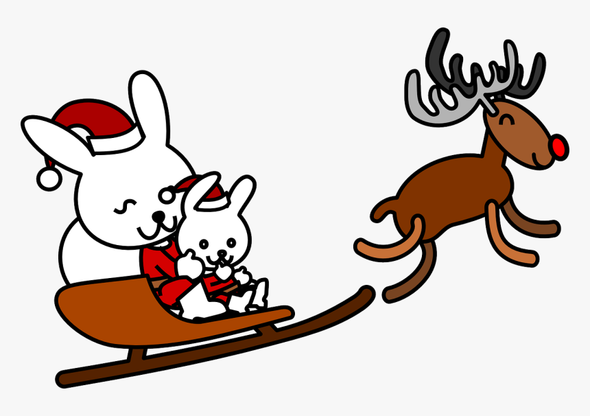 Christmas bunny coloring pages hd png download transparent png image