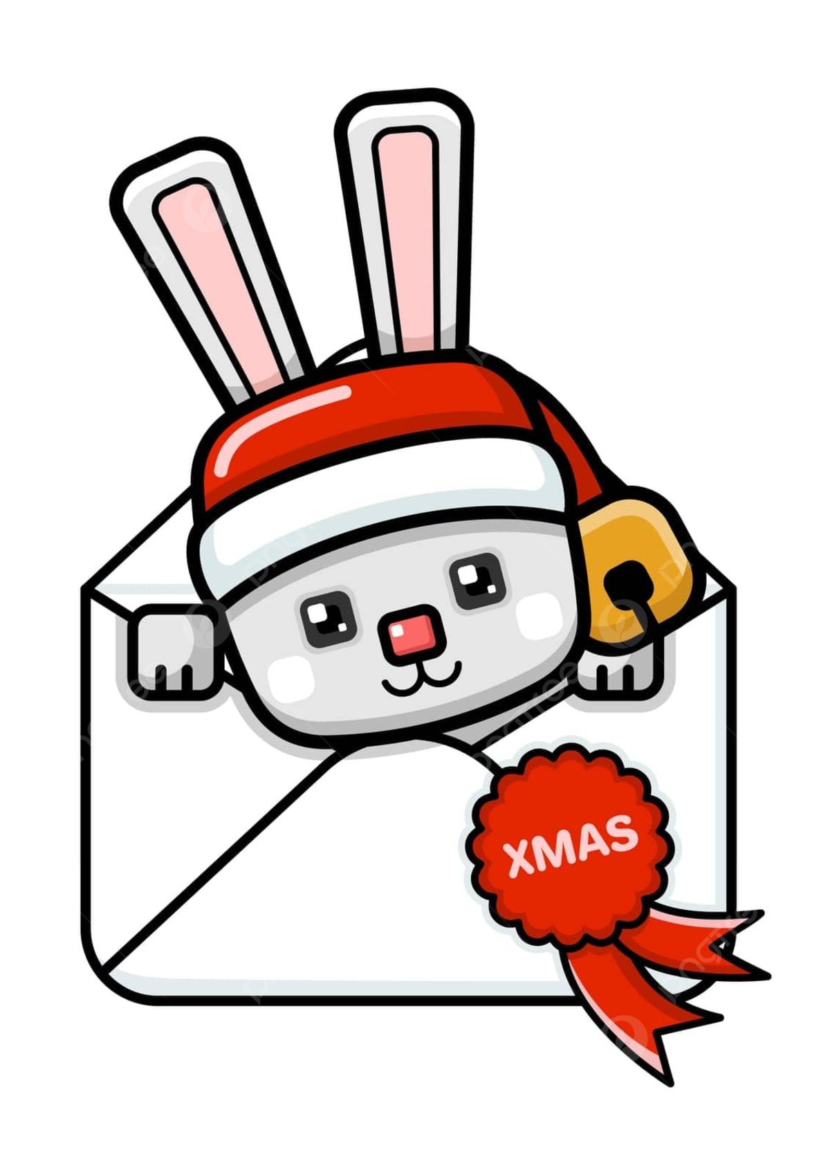 Christmas bunny png vector psd and clipart with transparent background for free download