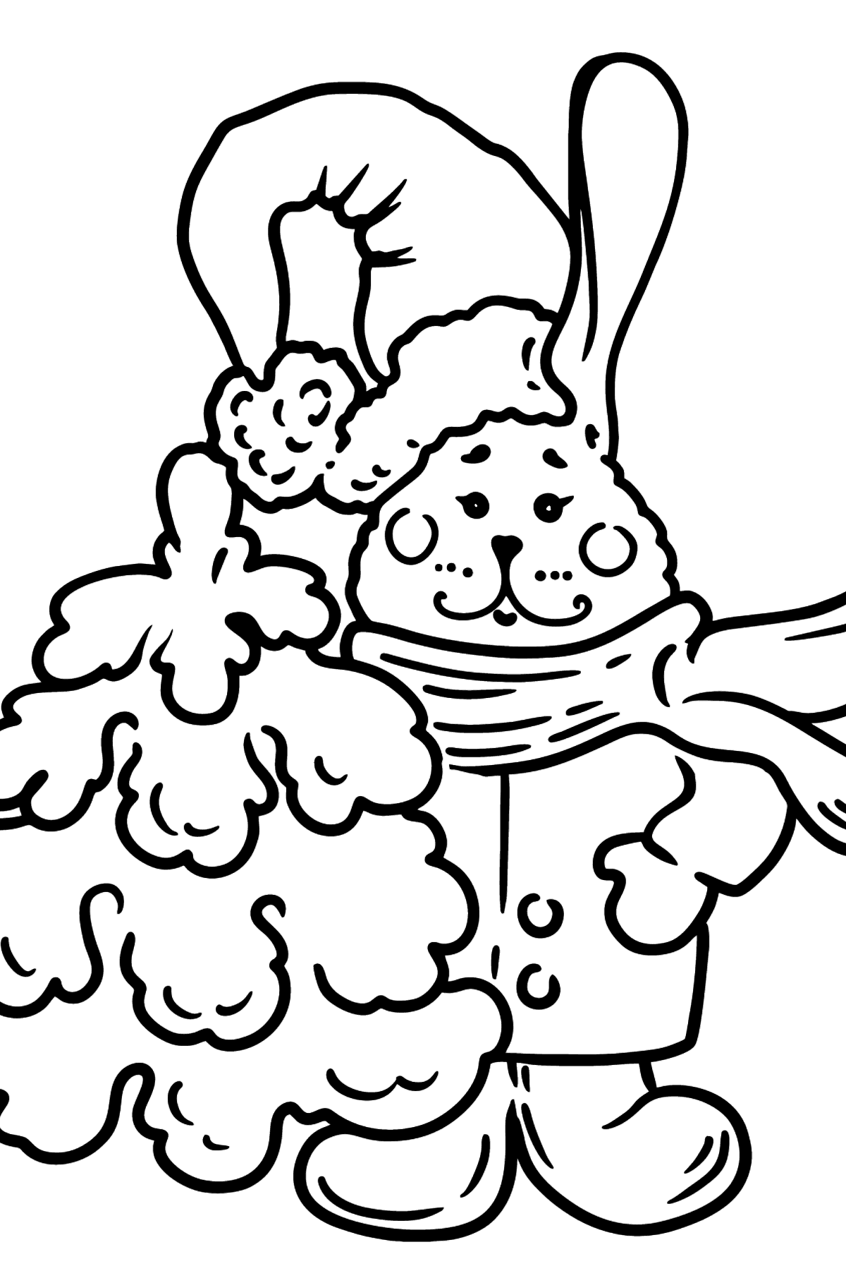 Christmas bunny coloring page â print and online free