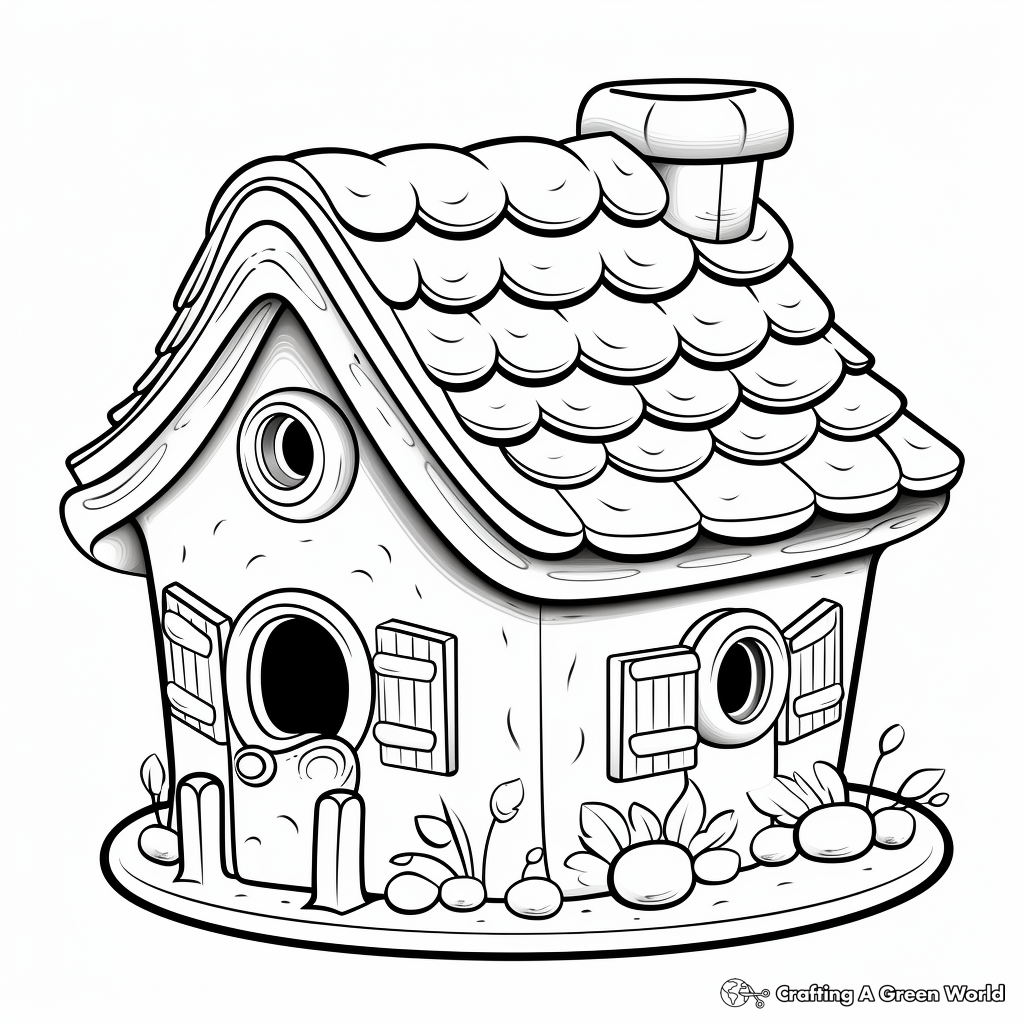 Bird house coloring pages