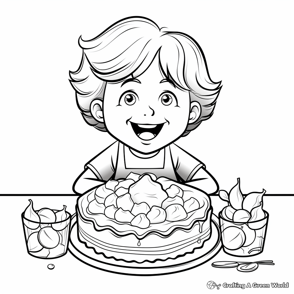 Dessert coloring pages