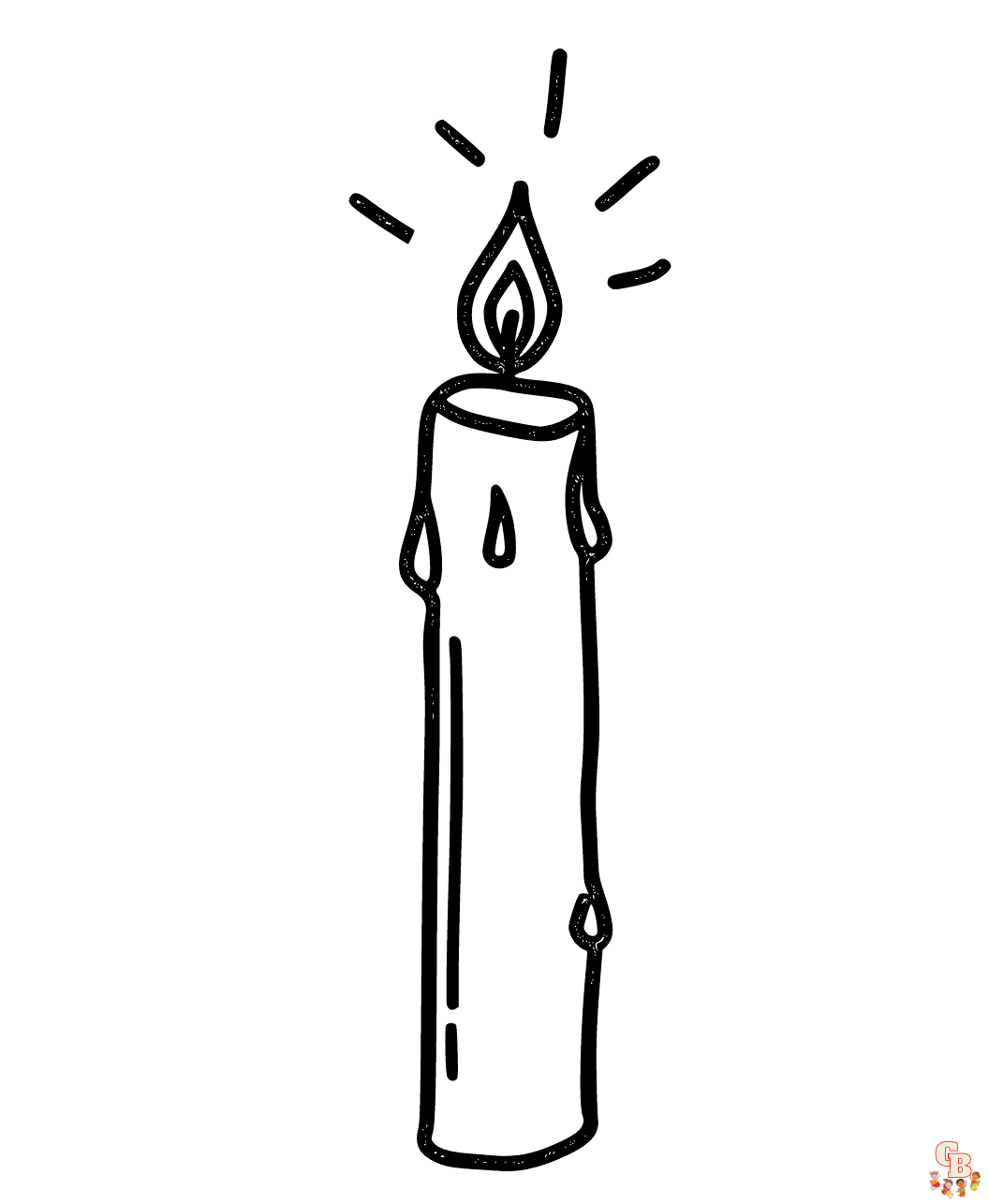 Printable candle coloring pages free for kids and adults