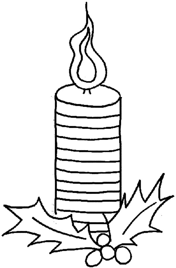 Magical christmas candle coloring pages