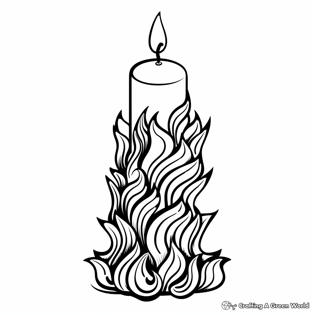 Candle coloring pages