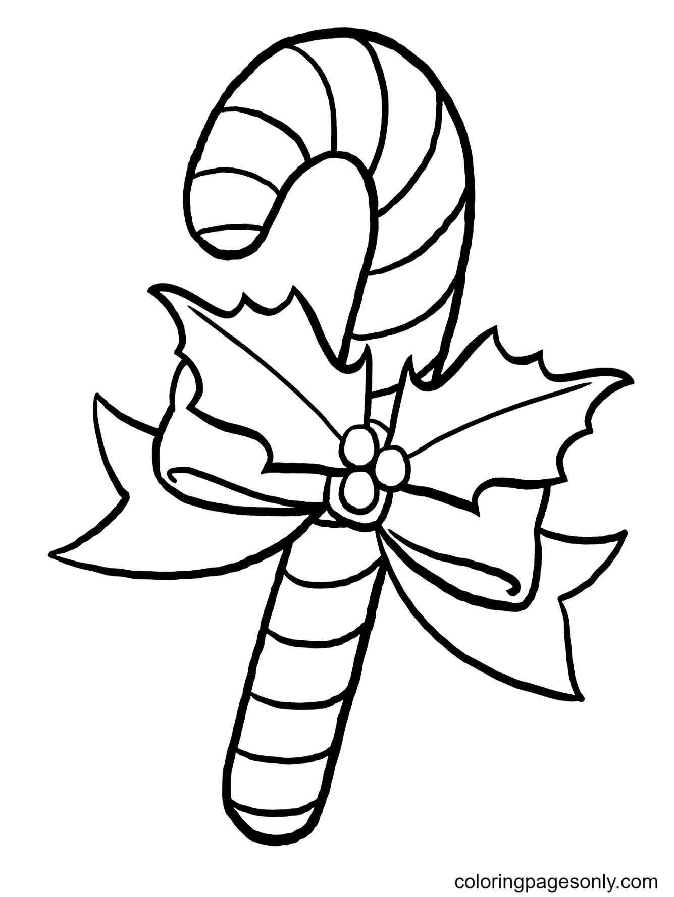 Christmas candy cane coloring pages printable for free download