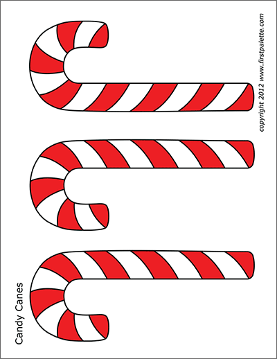 Candy canes free printable templates coloring pages