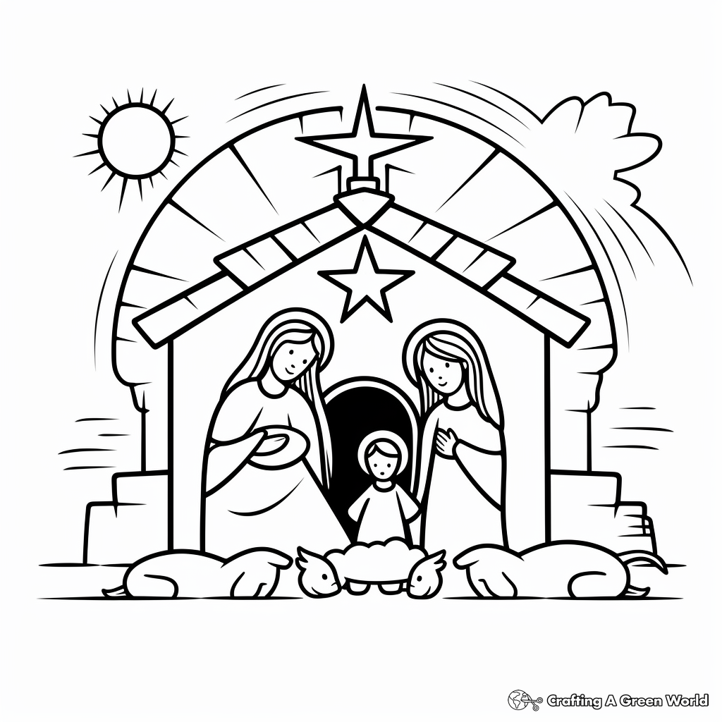 Christmas card coloring pages