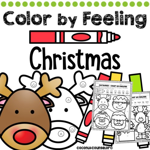 Christmas color by feeling worksheets made by teachers