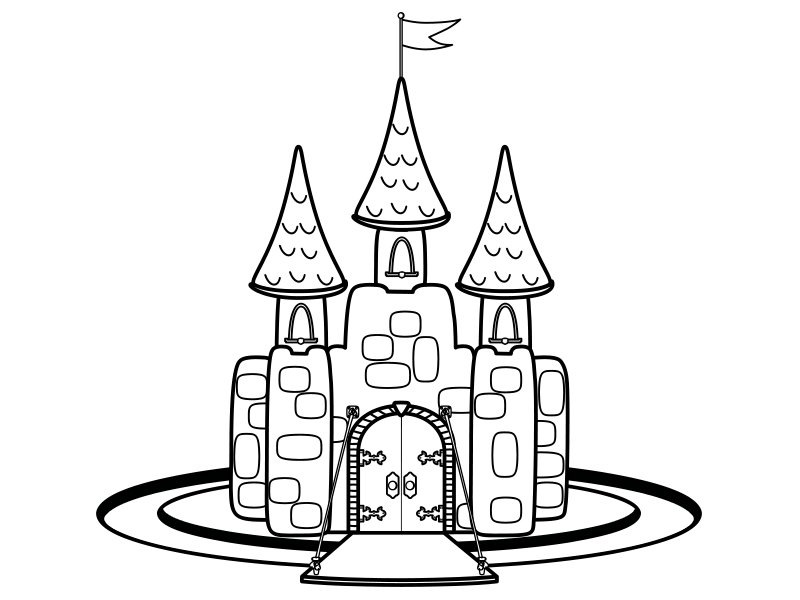 Castle coloring book by monkeydesigned on