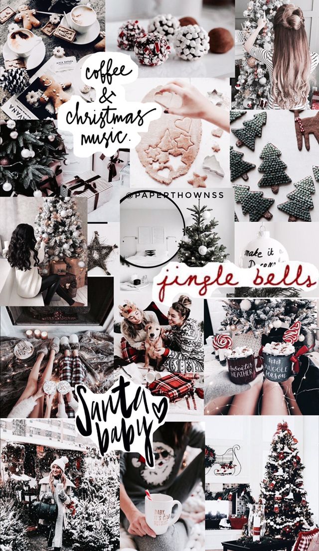 Christmas collagewallpaper by paperthownss christmas wallpapers tumblr cute christmas wallpaper christmas collage