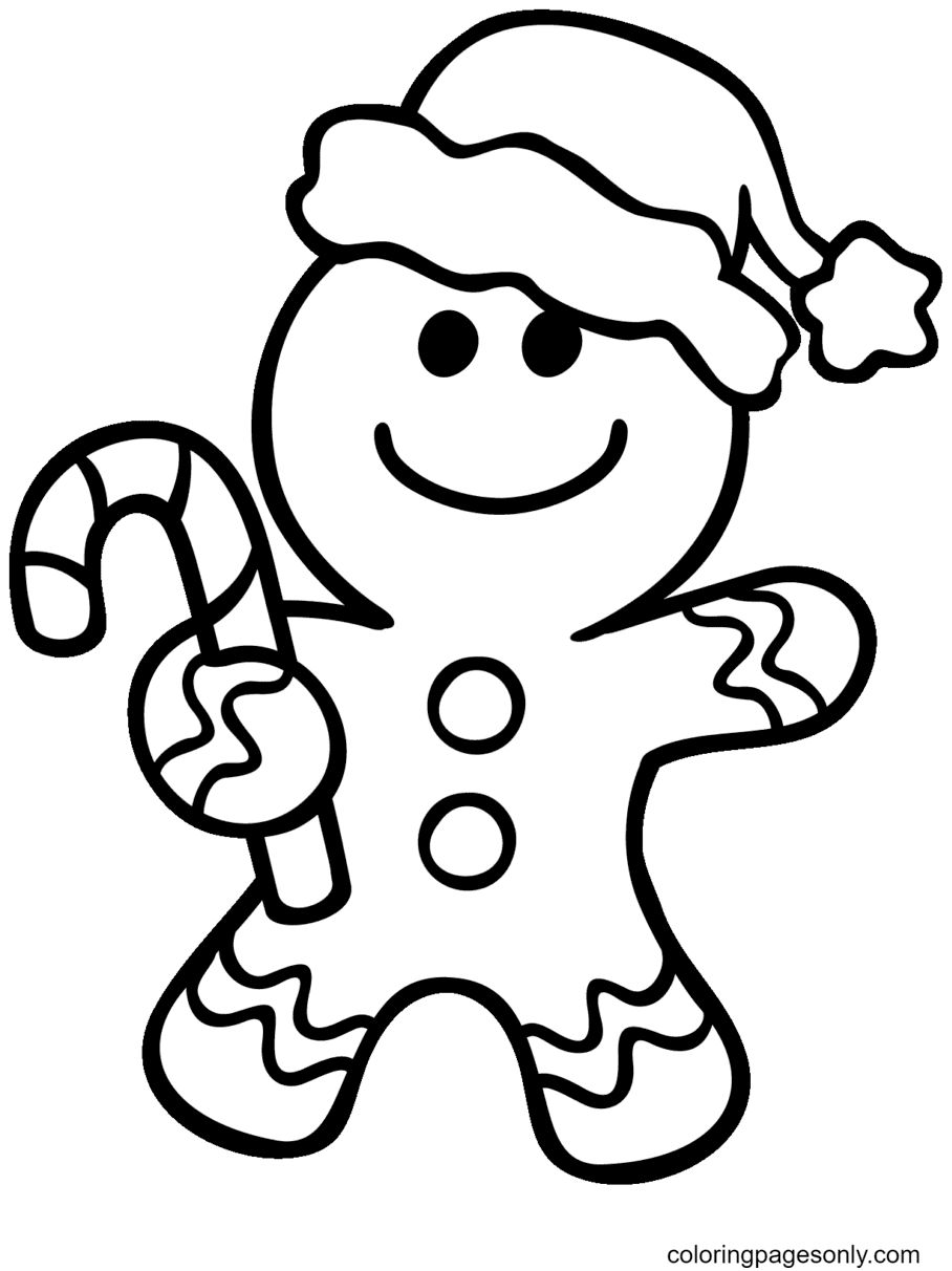 Gingerbread man coloring pages printable for free download