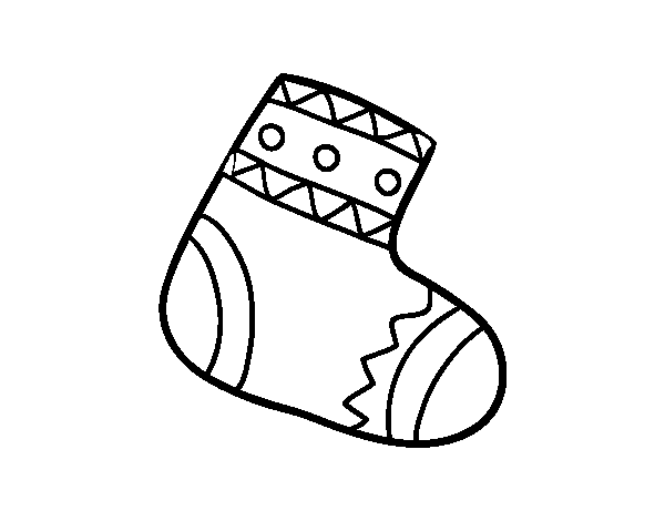 Christmas stocking coloring page