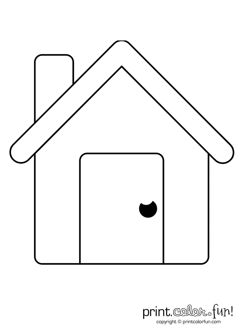 This picture of a simple house is ready for any colors you like the big birthday calendar book largeâ house colouring pages coloring pages simple house drawing