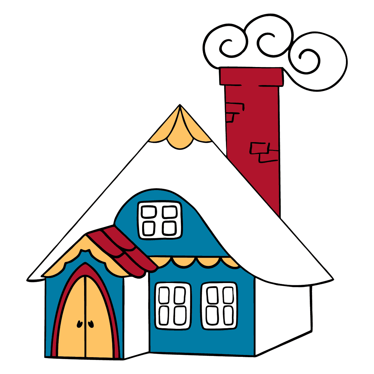 Wonderful house coloring page easy â online and print for free