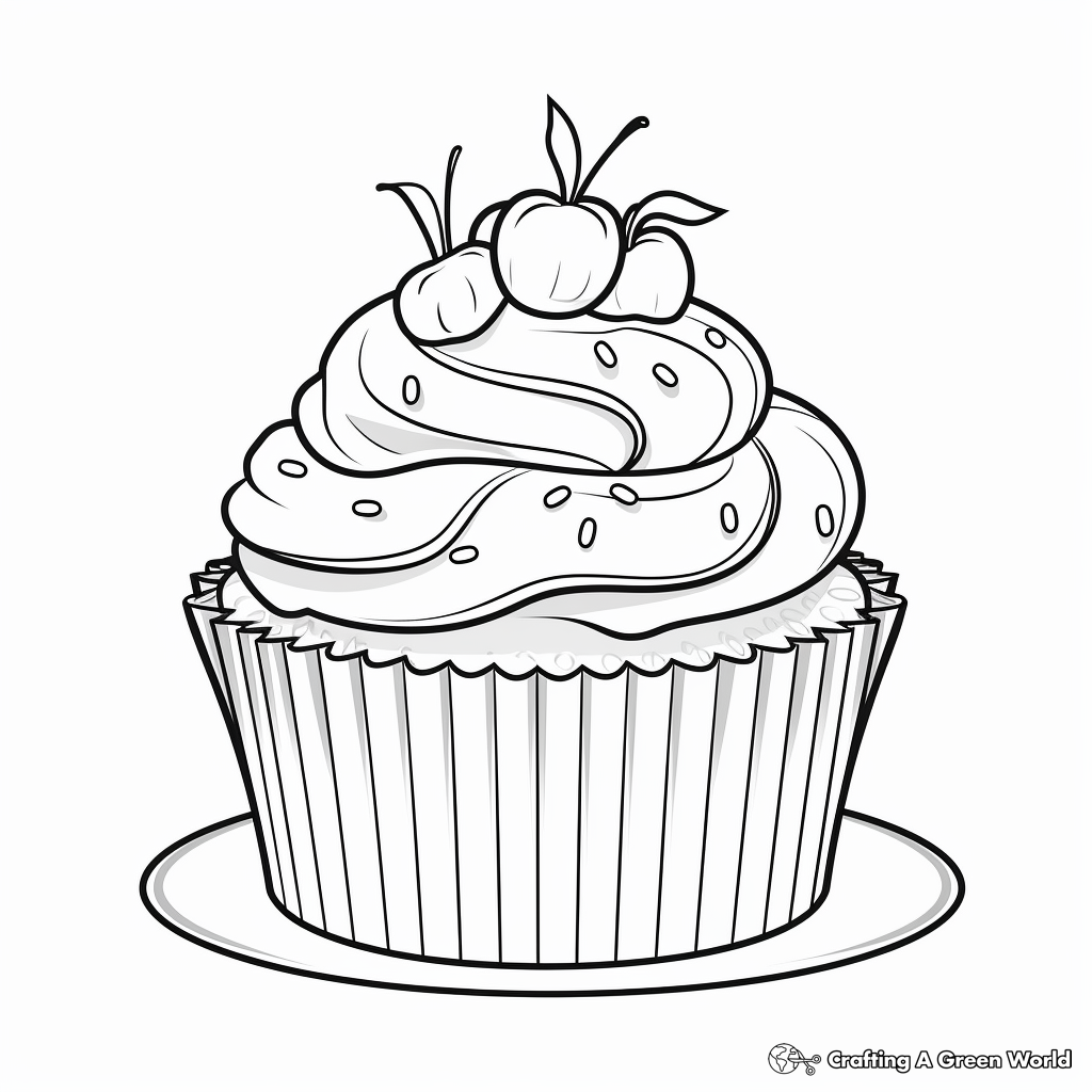 Cupcake coloring pages