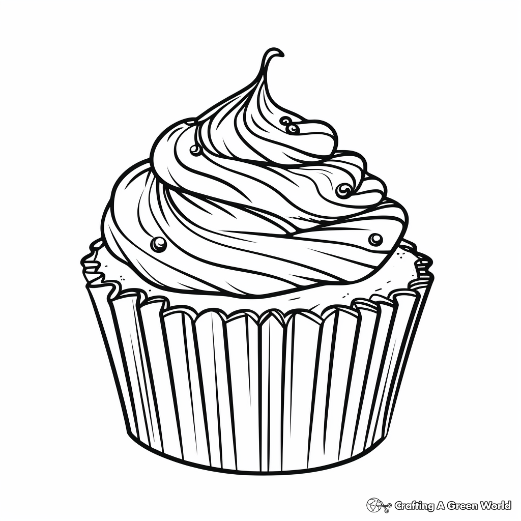 Cupcake coloring pages