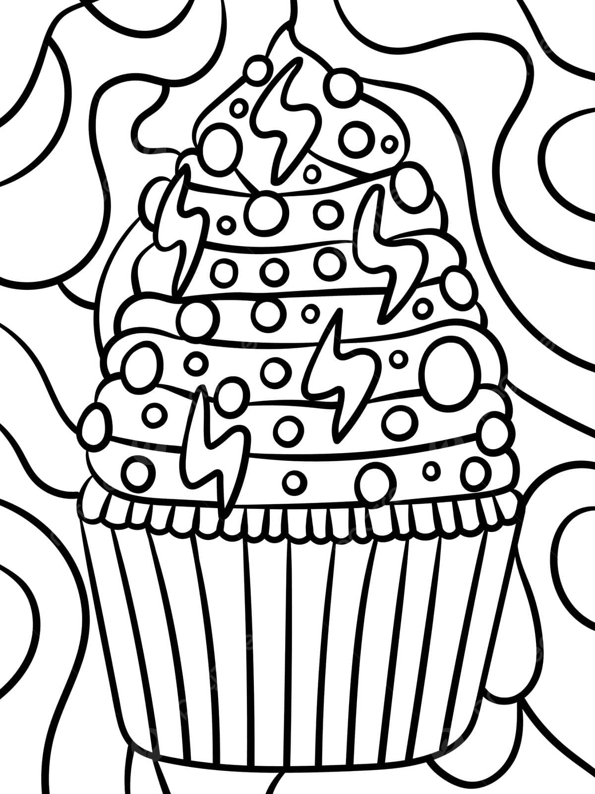 Muffin sweet food coloring page for kids silhouette dessert coloring page vector silhouette dessert coloring page png and vector with transparent background for free download