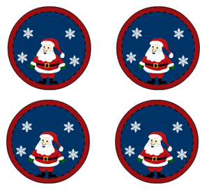 Free printable christmas cupcake toppers round labels