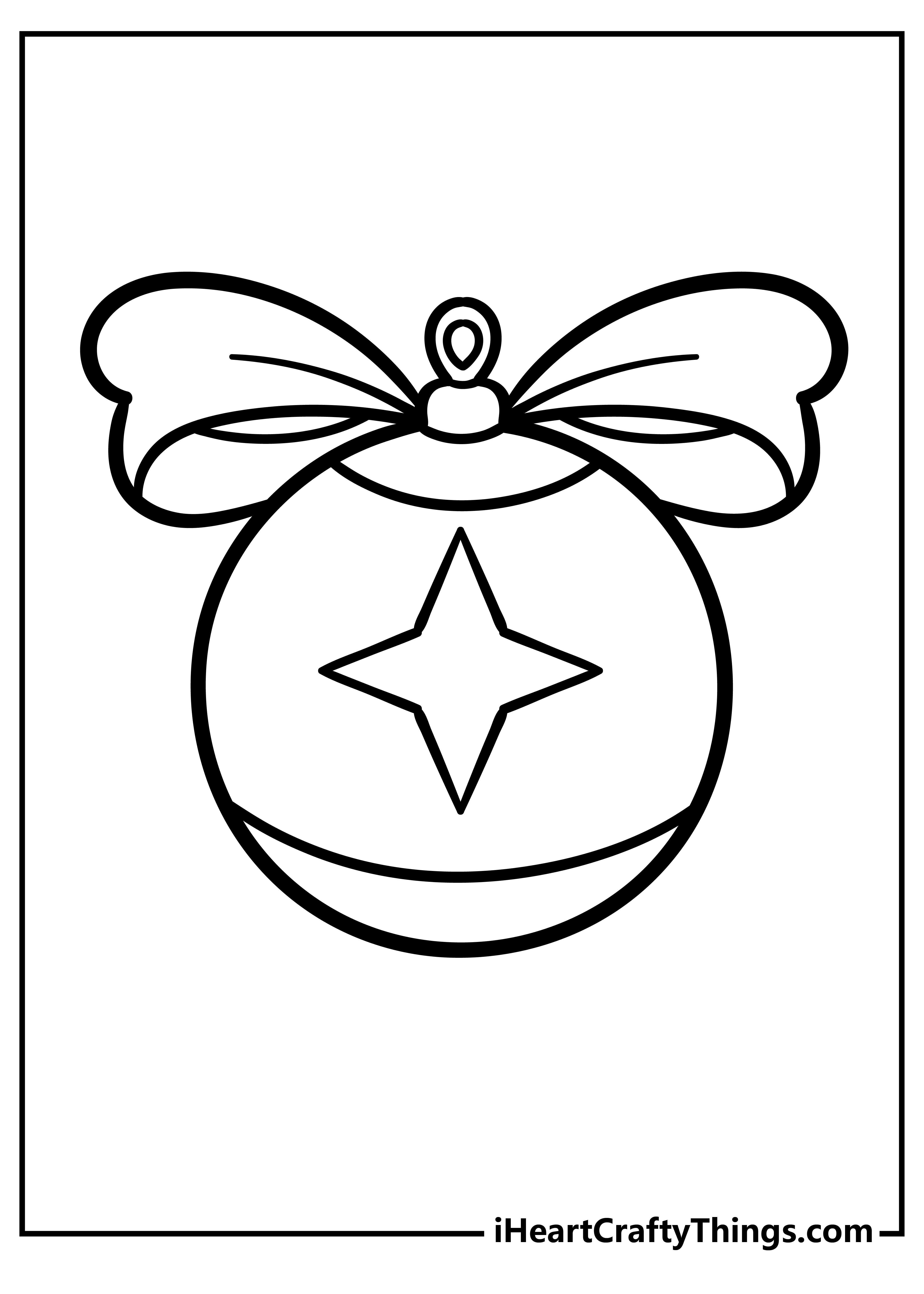 Christmas ornament coloring pages free printables