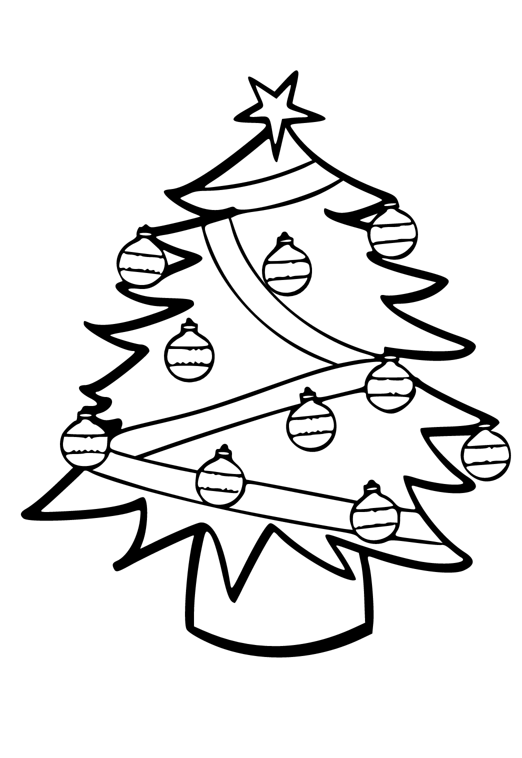 Free printable christmas tree template coloring page sheet and picture for adults and kids girls and boys