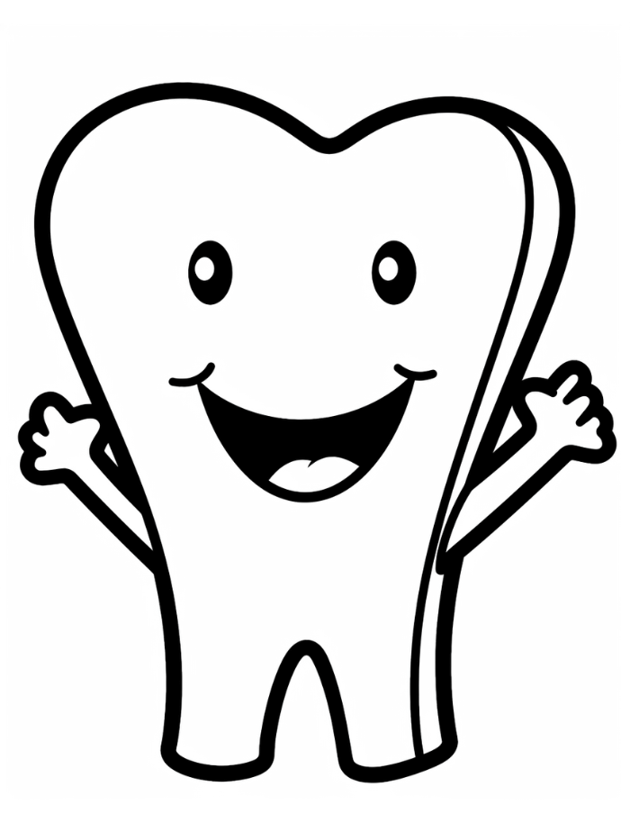 Tooth coloring pages hue therapy