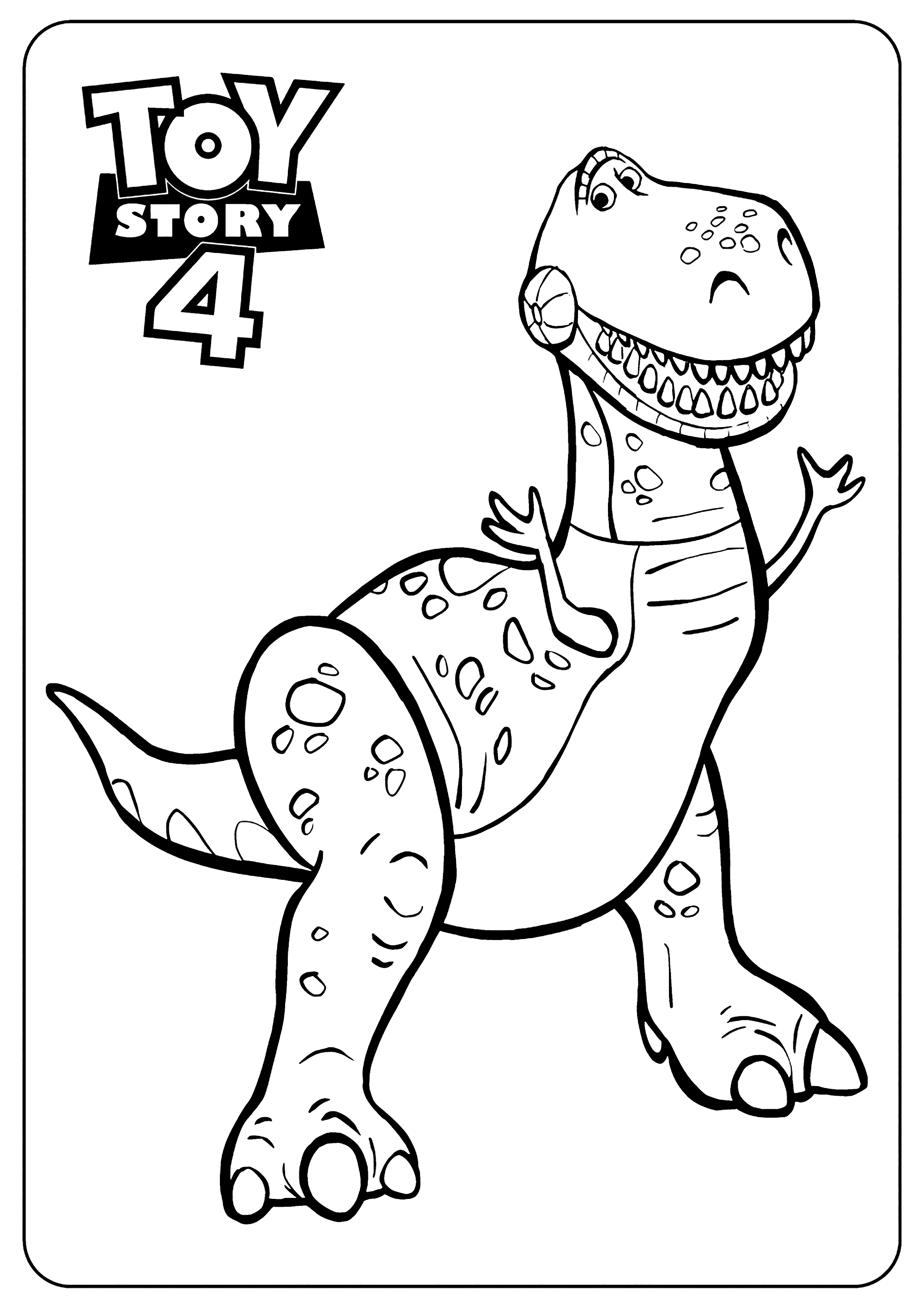 Rex cool toy story coloring pages