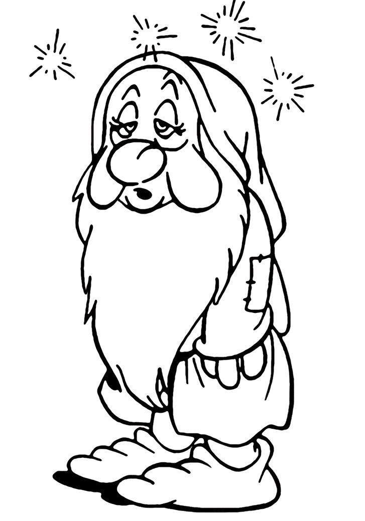 Seven dwarfs coloring pages printable for free download